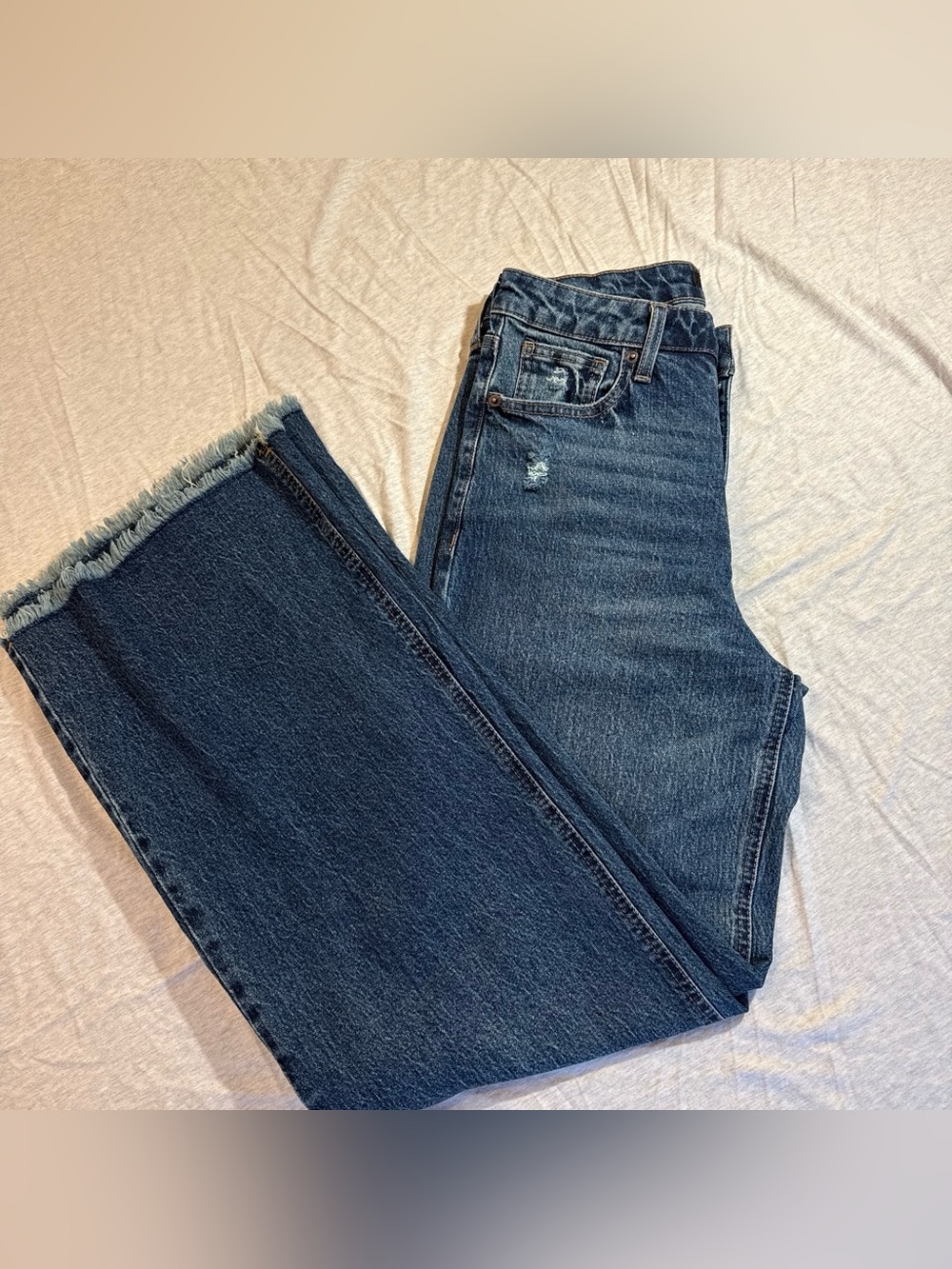 BCBGeneration Dark Blue Wide-Leg Flare Jeans